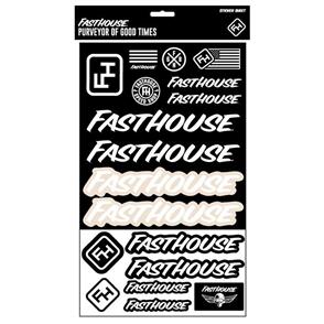 FASTHOUSE BLACK AND WHITE STICKER SHEET