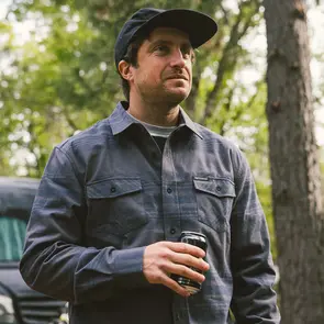 FASTHOUSE SATURDAY NIGHT SPECIAL FLANNEL VINTAGE NAVY STRIPE