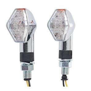 WHITES FLASHER UNI LED DIAMOND CHR PAIR