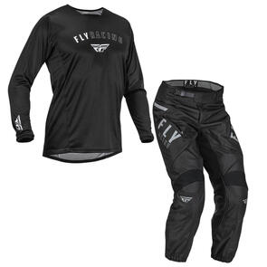 FLY RACING PATROL JERSEY AND PANTS BLACK/WHITE