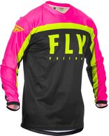 FLY RACING 2020 F-16 JERSEY (YOUTH NEON PINK/BLACK/HI-VIS)