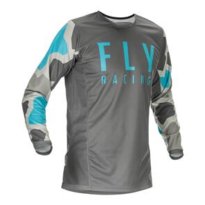 FLY RACING FLY 2021 KINETIC K221 JERSEY (YOUTH GREY/BLUE)