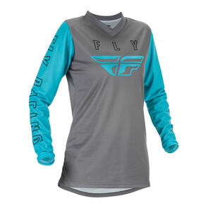 FLY RACING 2021 F-16 YOUTH LADIES JERSEY GREY/BLUE