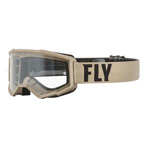 FLY RACING FLY '23 FOCUS GOGGLE KHAKI/BROWN CLEAR LENS