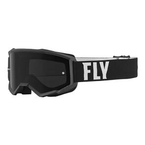FLY RACING FLY '24 FOCUS SAND GOGGLE BLACK/WHITE SMOKE LENS