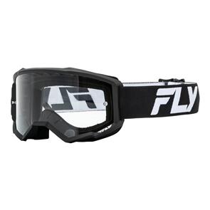 FLY RACING FLY '24 FOCUS GOGGLE BLACK/WHITE CLEAR LENS