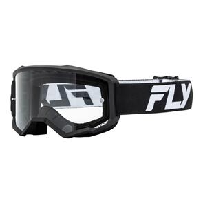 FLY RACING FLY '24 YOUTH FOCUS GOGGLE BLACK/WHITE CLEAR LENS
