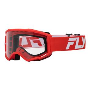 FLY RACING FLY '24 FOCUS GOGGLE RED/WHITE CLEAR LENS