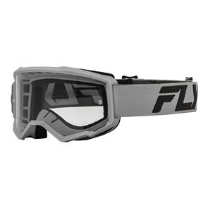 FLY RACING FLY '24 FOCUS GOGGLE SILVER/CHARCOAL CLEAR LENS