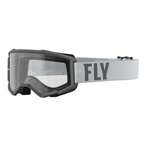 FLY RACING FLY '23 FOCUS YOUTH GOGGLE GRY/DARK GRY W/ CLEAR LENS