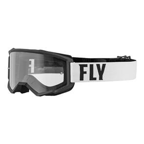 FLY RACING FLY '23 FOCUS YOUTH GOGGLE WHITE/BLACK CLEAR LENS