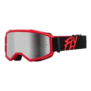 FLY RACING FLY '24 ZONE GOGGLE BLACK/RED W/ SILVER MIRROR/SMOKE LENS