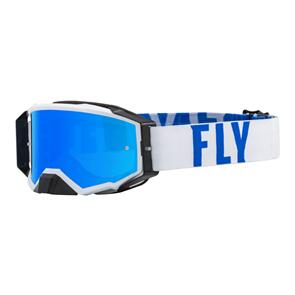 FLY RACING FLY '24 ZONE PRO GOGGLE WHT/BLUE W/ SKY BLUE MIRROR/SMK LENS