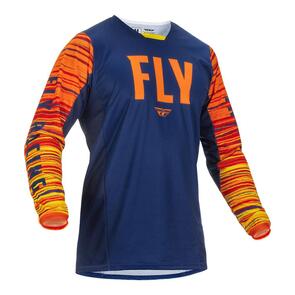 FLY RACING 2022 KINETIC WAVE JERSEY AND PANTS NAVY/ORG