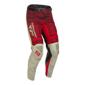 FLY RACING 2022 KINETIC WAVE PANT LIGHT GRY/RED