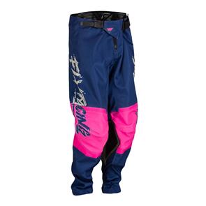 FLY RACING 2023 YOUTH KINETIC KHAOS PANTS PINK/NAVY/TAN