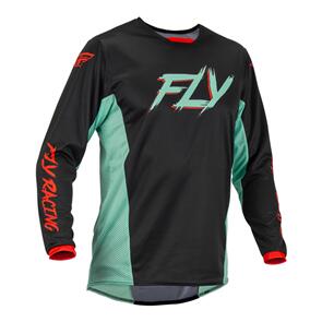 FLY RACING 2023 KINETIC SE RAVE JERSEY AND PANTS BLACK/MINT/RED