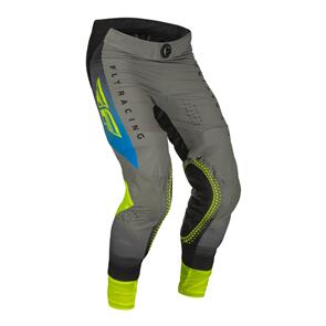 FLY RACING 2023 YOUTH LITE PANTS GREY/BLUE/HI-VIS