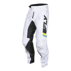 FLY RACING 2024 KINETIC PRIX PANTS WHITE/BLACK/HI-VIS