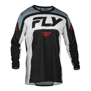 FLY RACING 2024 LITE JERSEY AND PANTS BLACK/WHITE/DENIM GREY