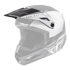 FLY RACING FLY '21 KINETIC STRAIGHT EDGE HELMET PEAK BLACK/WHITE