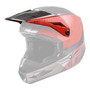 FLY RACING FLY '21 KINETIC STRAIGHT EDGE HELMET PEAK RED/BLACK/GREY