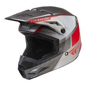 FLY RACING 2023 KINETIC DRIFT HELMET CHARCOAL/LIGHT GRY/RED