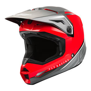FLY RACING 2023 KINETIC VISION YOUTH HELMET RED/GREY