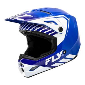 FLY RACING 2024 YOUTH KINETIC ECE MENACE HELMET BLUE/WHITE