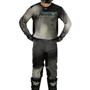 FLY RACING 2024 LITE S.E. LEGACY JERSEY AND PANTS LIGHT GREY/BLACK