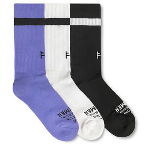 FORMER FRANCHISE 3-PACK SOCK MULTI BLACK WHITE VIOLET