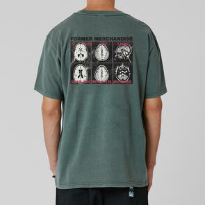 FORMER BRAIN SCAN OVERSIZED T-SHIRT WASHED GREEN