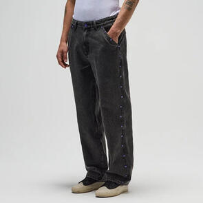 FORMER STUDDED DENIM PANT WASHED BLACK