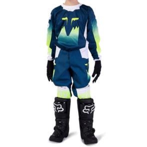FOX RACING MOTO 2024 KIDS 180 FLORA JERSEY AND PANTS [DARK INDIGO]