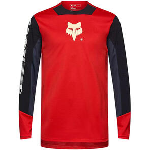 FOX RACING 2025 MTB YTH DEFEND LS JERSEY ELEVATED-RED