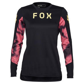 FOX RACING 2025 WOMENS DEFEND LS JERSEY TAUNT [BLACK]