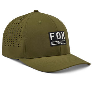 FOX RACING NON STOP TECH FLEXFIT HAT [OLIVE GREEN]