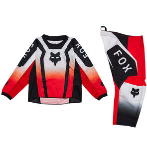 FOX RACING MOTO 2025 KIDS 180 LEAN JERSEY AND PANTS [FLO RED]