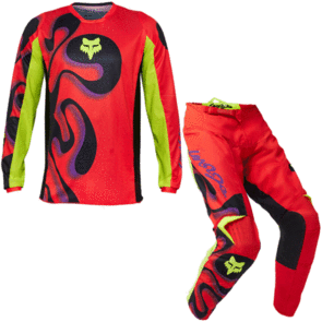 FOX RACING MOTO 2025 180 EMOTION JERSEY AND PANTS [FLO RED]