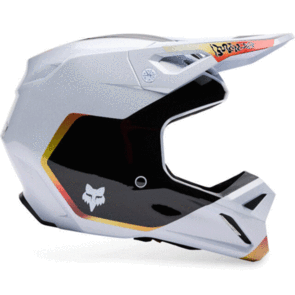 FOX RACING MOTO 2025 MX V1 HELLO FUTURE HELMET WHITE