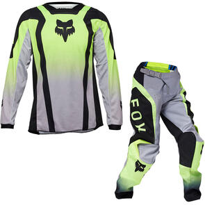 FOX RACING MOTO 2025 YOUTH 180 LEAN JERSEY AND PANTS [FLO YELLOW]