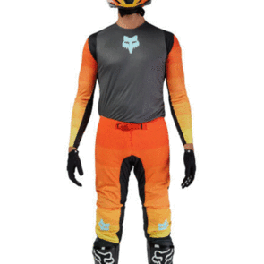 FOX RACING MOTO 2025 MX FLEXAIR GRID JERSEY AND PANTS BLACK/ORANGE