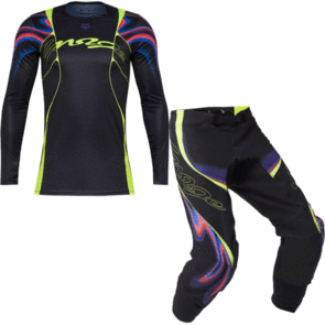 FOX RACING MOTO 2025 FLEXAIR ENERGY JERSEY AND PANTS [BLACK]