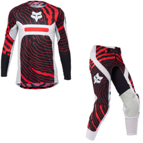 FOX RACING MOTO 2025 YOUTH FLEXAIR IMPRESSION JERSEY AND PANTS [WHITE]