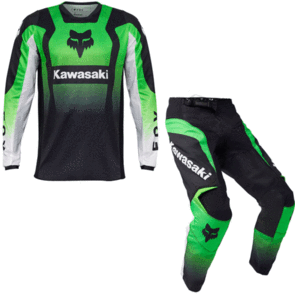 FOX RACING MOTO 2025 180 KAWASAKI JERSEY AND PANTS [FLO GRN]