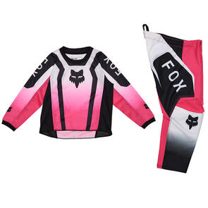 FOX RACING MOTO 2025 KIDS GIRLS 180 LEAN JERSEY AND PANTS [BLACK/PINK]