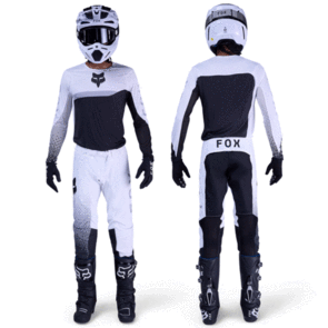 FOX RACING MOTO 2026 MX FLEXAIR FRACTURE JERSEY AND PANTS WHITE/BLACK