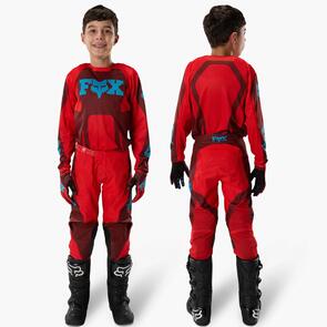 FOX RACING MOTO 2027 YOUTH 180 RAID JERSEY AND PANTS RUST BROWN