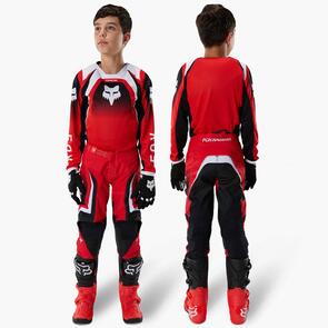 FOX RACING MOTO 2027 YOUTH 180 FRAME JERSEY AND PANTS RED