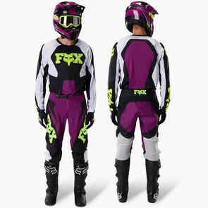 FOX RACING MOTO 2027 180 RAID JERSEY AND PANTS PURPLE LAVA